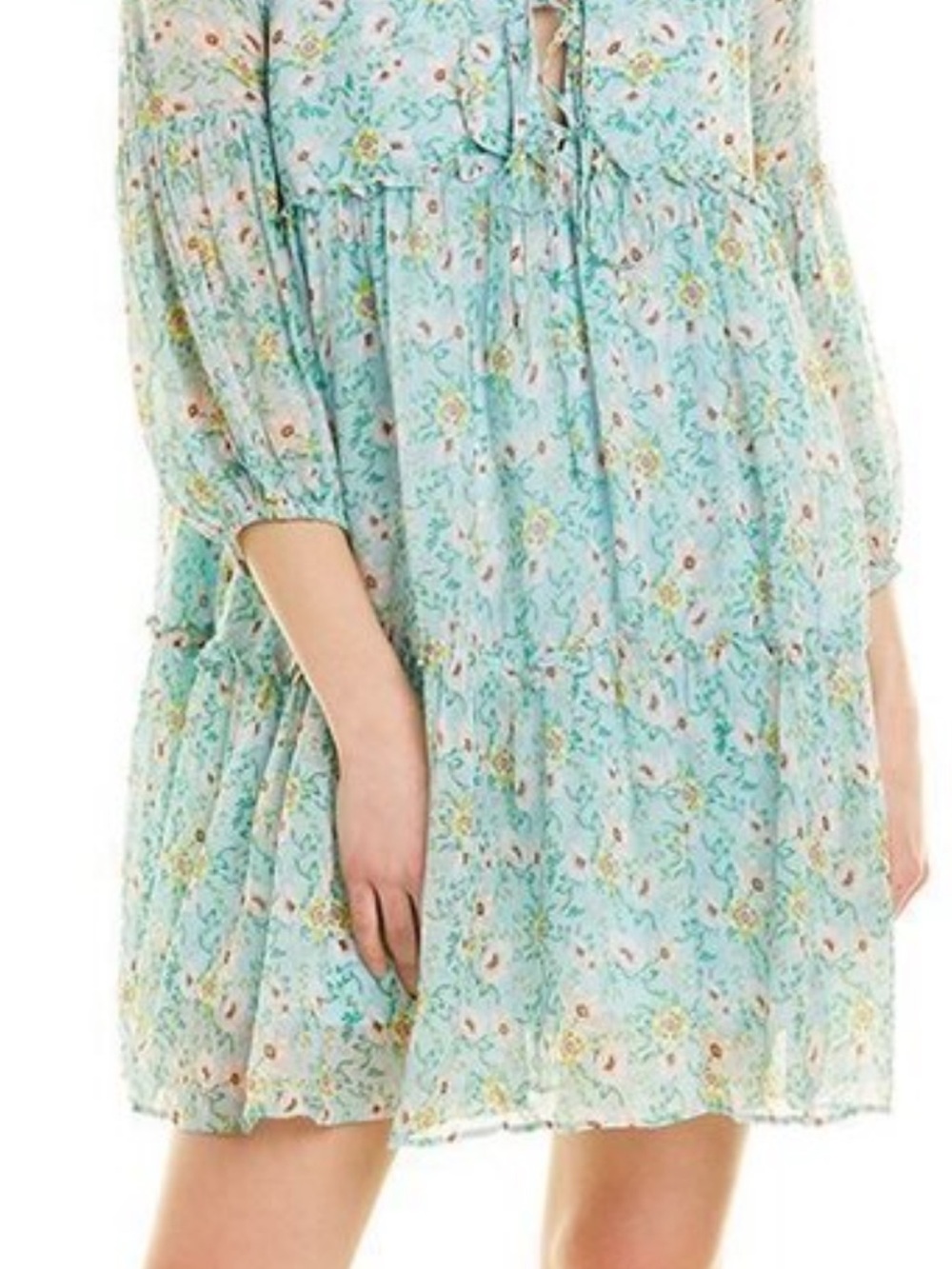 YUMI KIM Getaway Midi Dress blue with flowers M